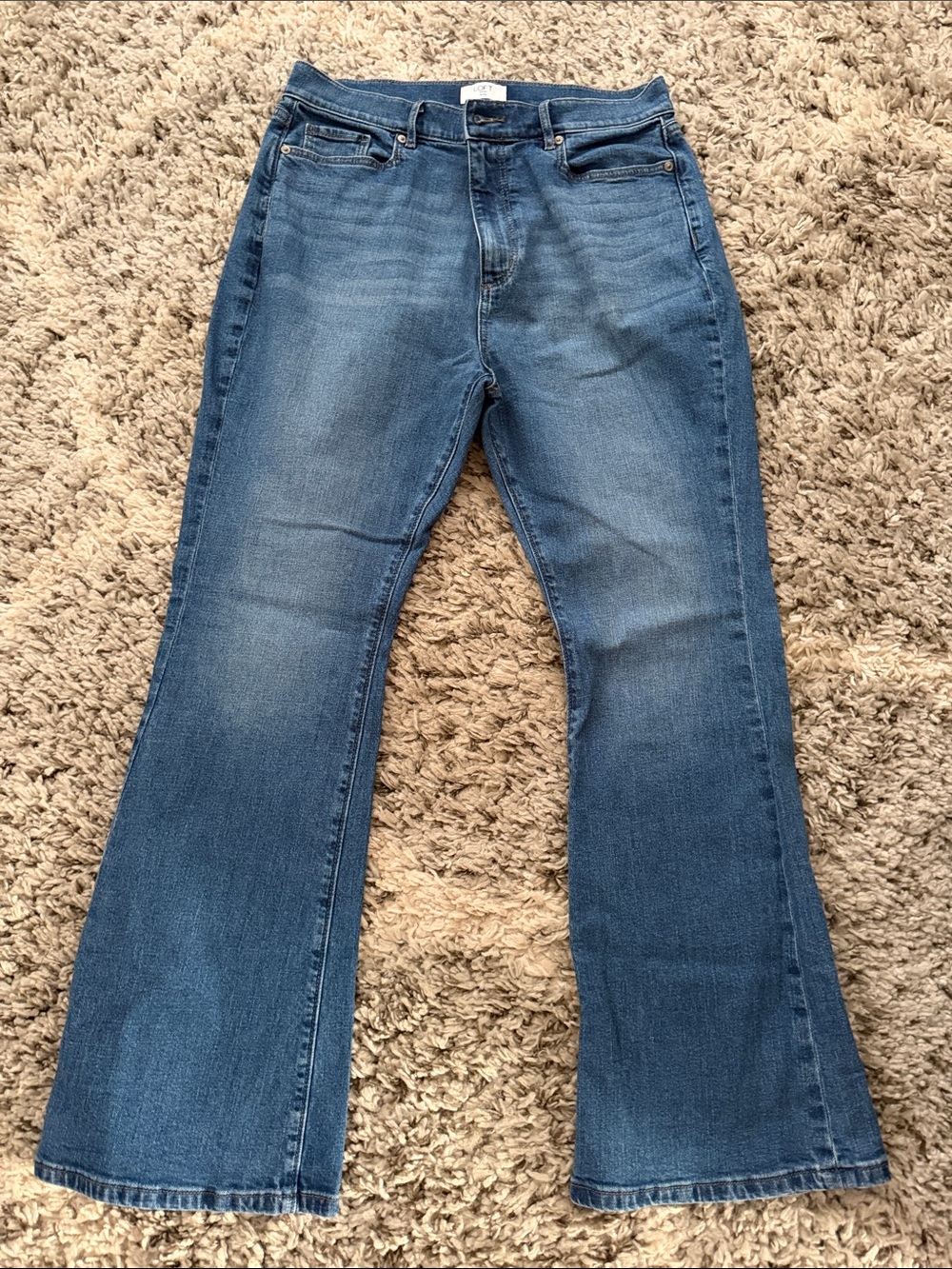LOFT Medium Blue Flare Jeans for Women